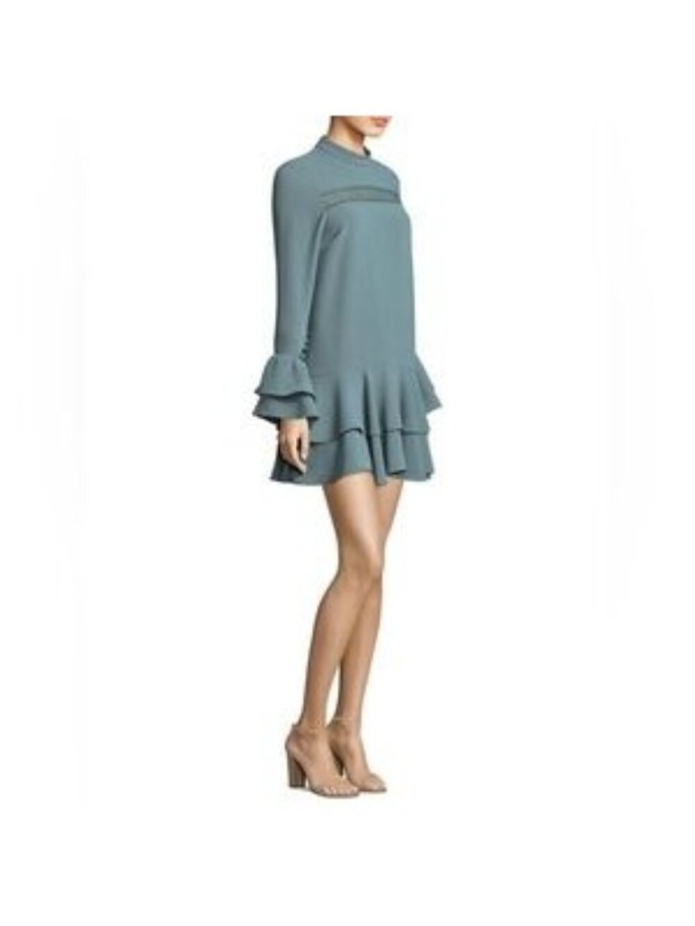 Prose & Poetry Womens Mint Green Ruffled Hem Dress Size M (OO543)